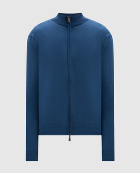 Cashmere&Whiskey Blue merino wool cardigan 97396
