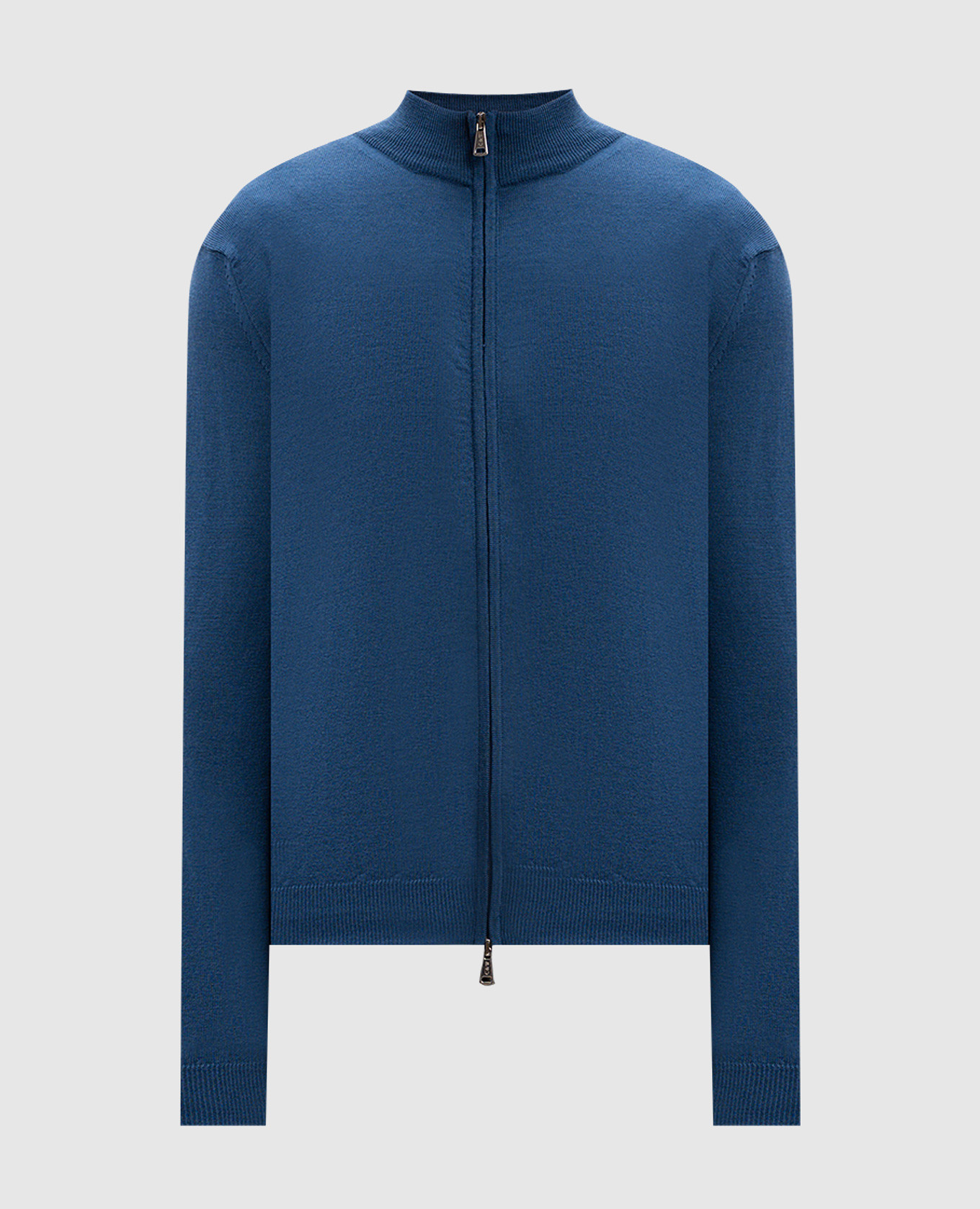 Blue merino wool cardigan