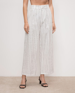 Faithfull Ida Trani white striped linen pants FF2784TRS