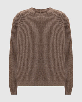 John Smedley Brown LYLLA cashmere and wool sweater LYLLA