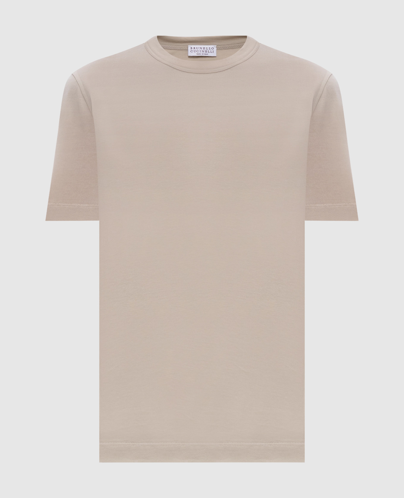 

Beige T-shirt with monil chain Brunello Cucinelli