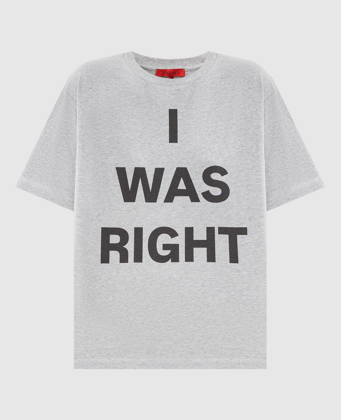 ITSHIRT grey melange T-shirt with print Max & Co