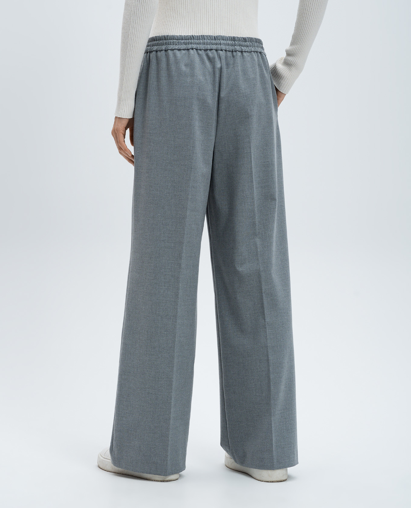 Gray pants with logo Twinset 4