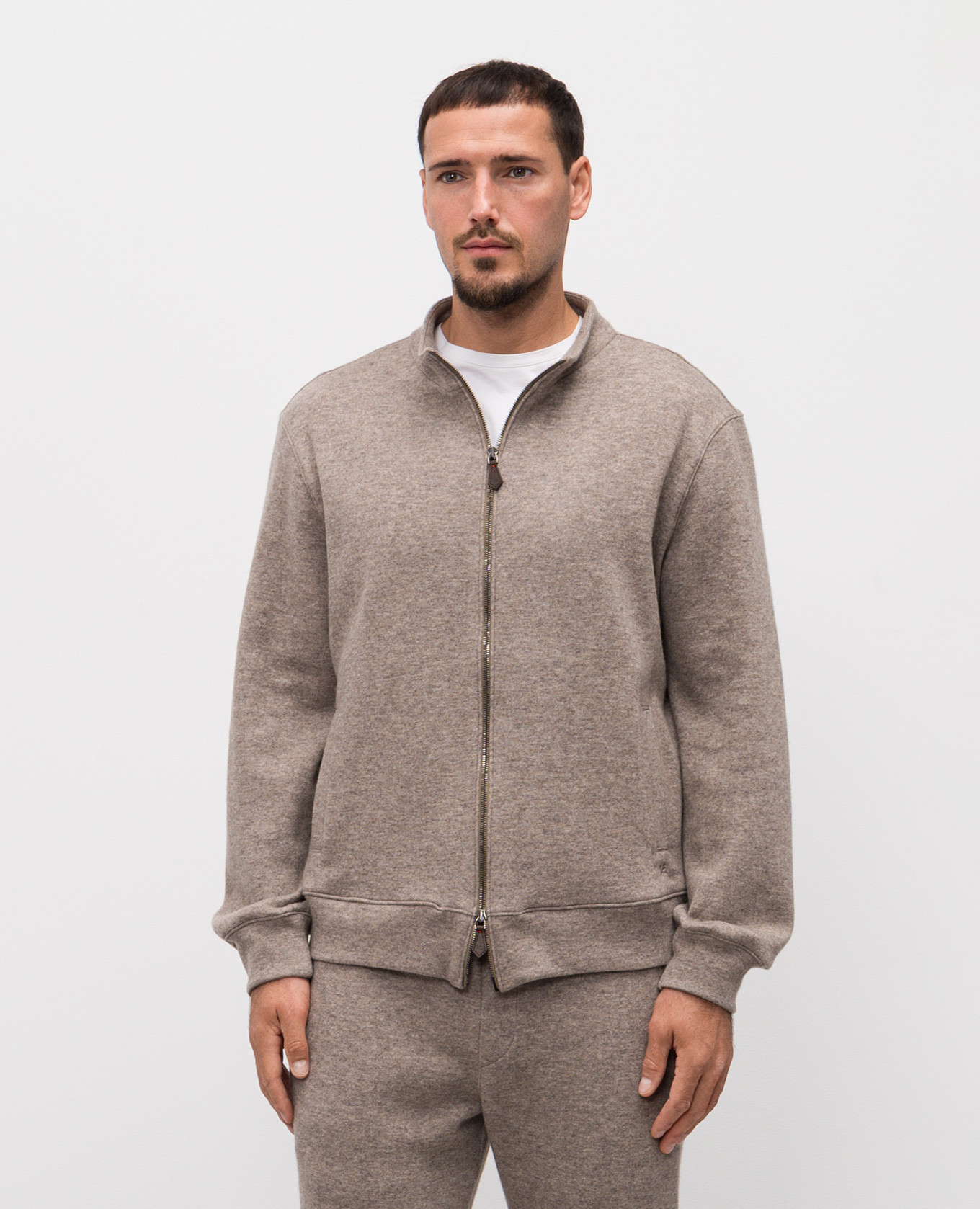 Beige cashmere sports jacket ISAIA 3
