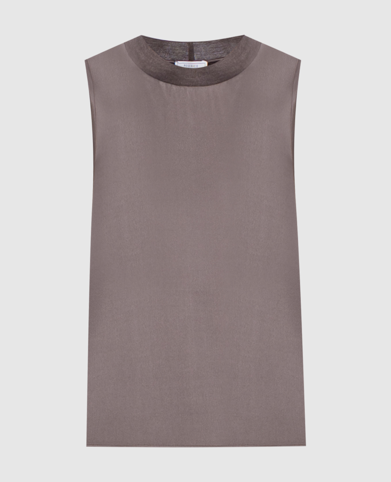 

Brown silk top Peserico