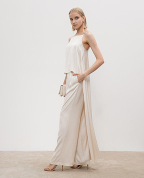 Peserico Beige asymmetric top with monil chain E0829401940