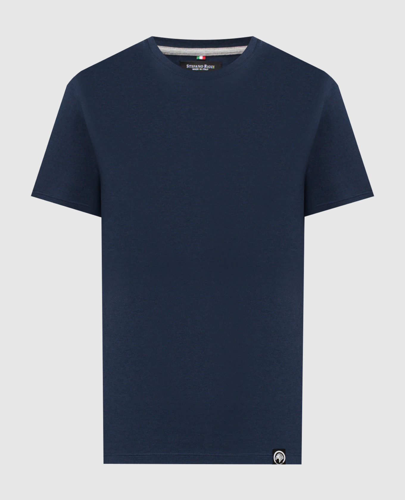 

Blue T-shirt with logo patch Stefano Ricci
