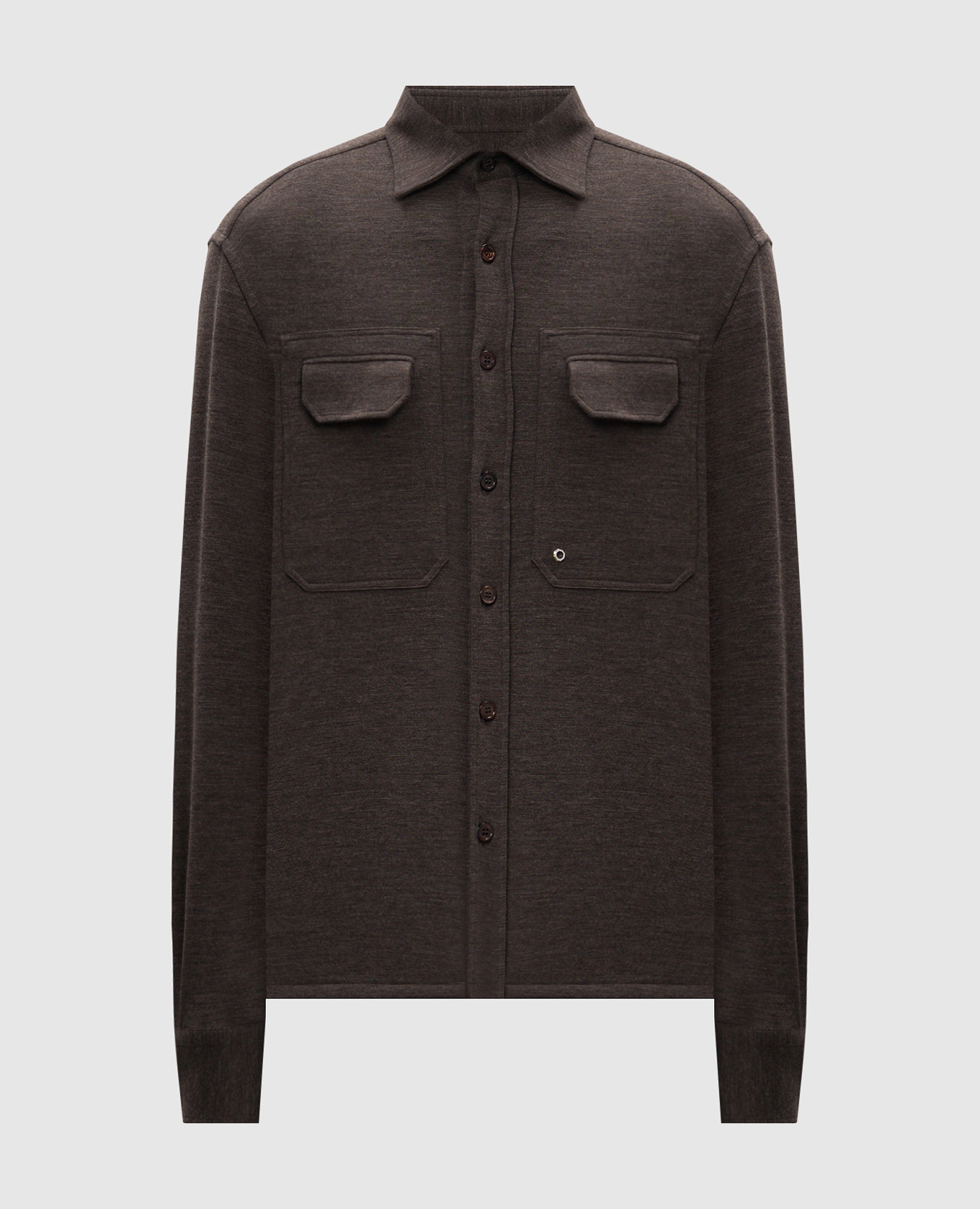 Brown shirt with wool stefano ricci