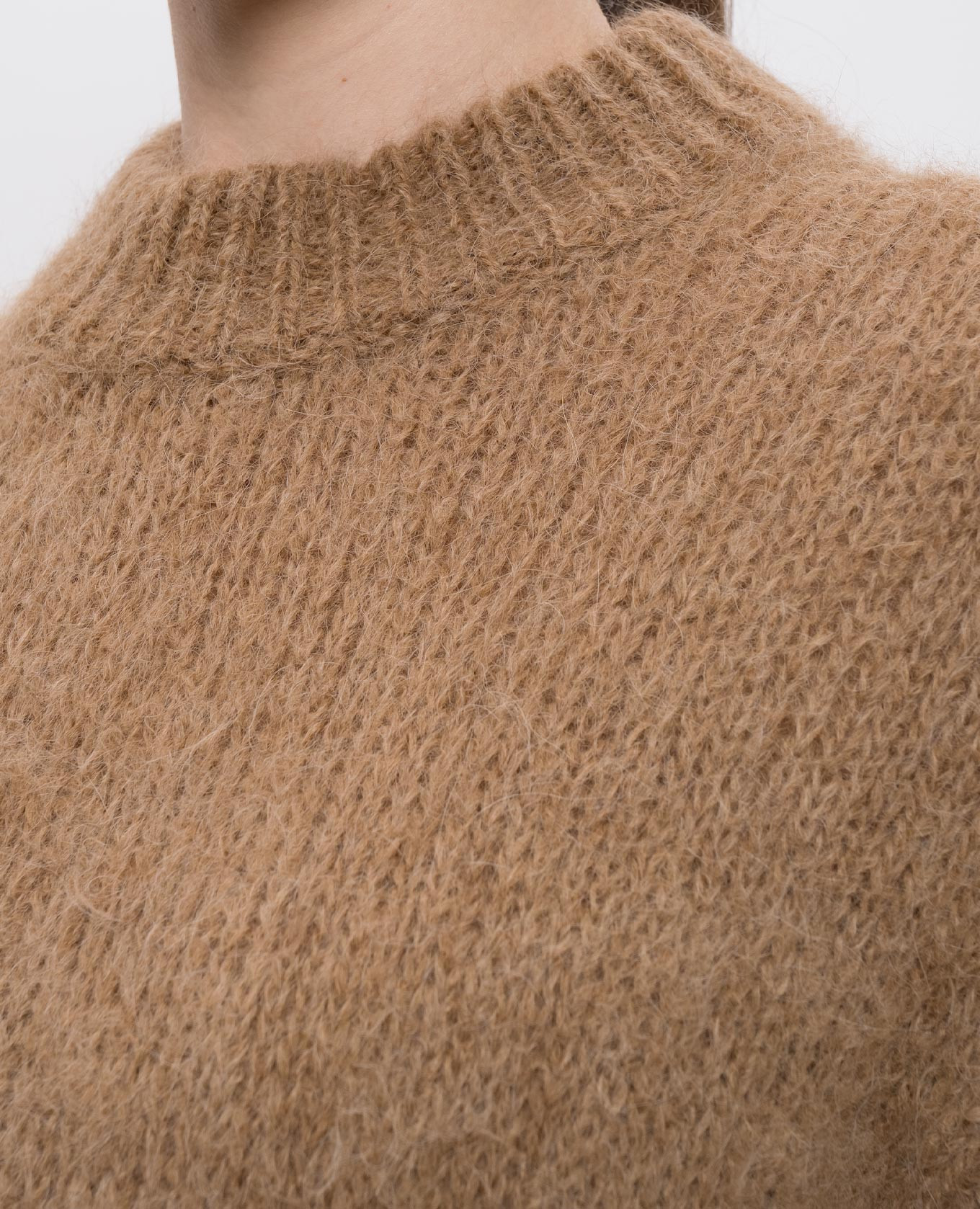 Brown alpaca wool sweater Peserico 5