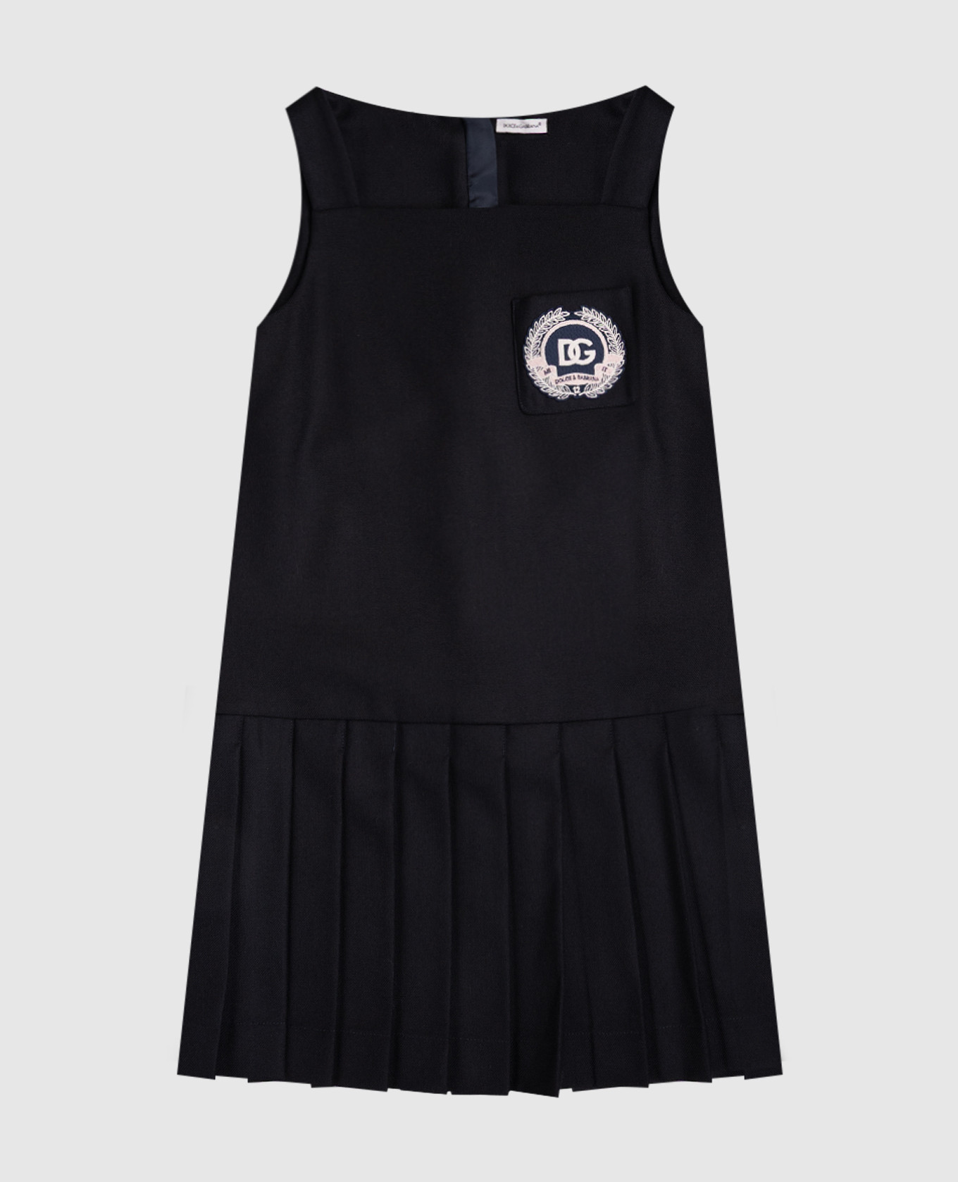 

Children's blue wool dress with logo Dolce&Gabbana