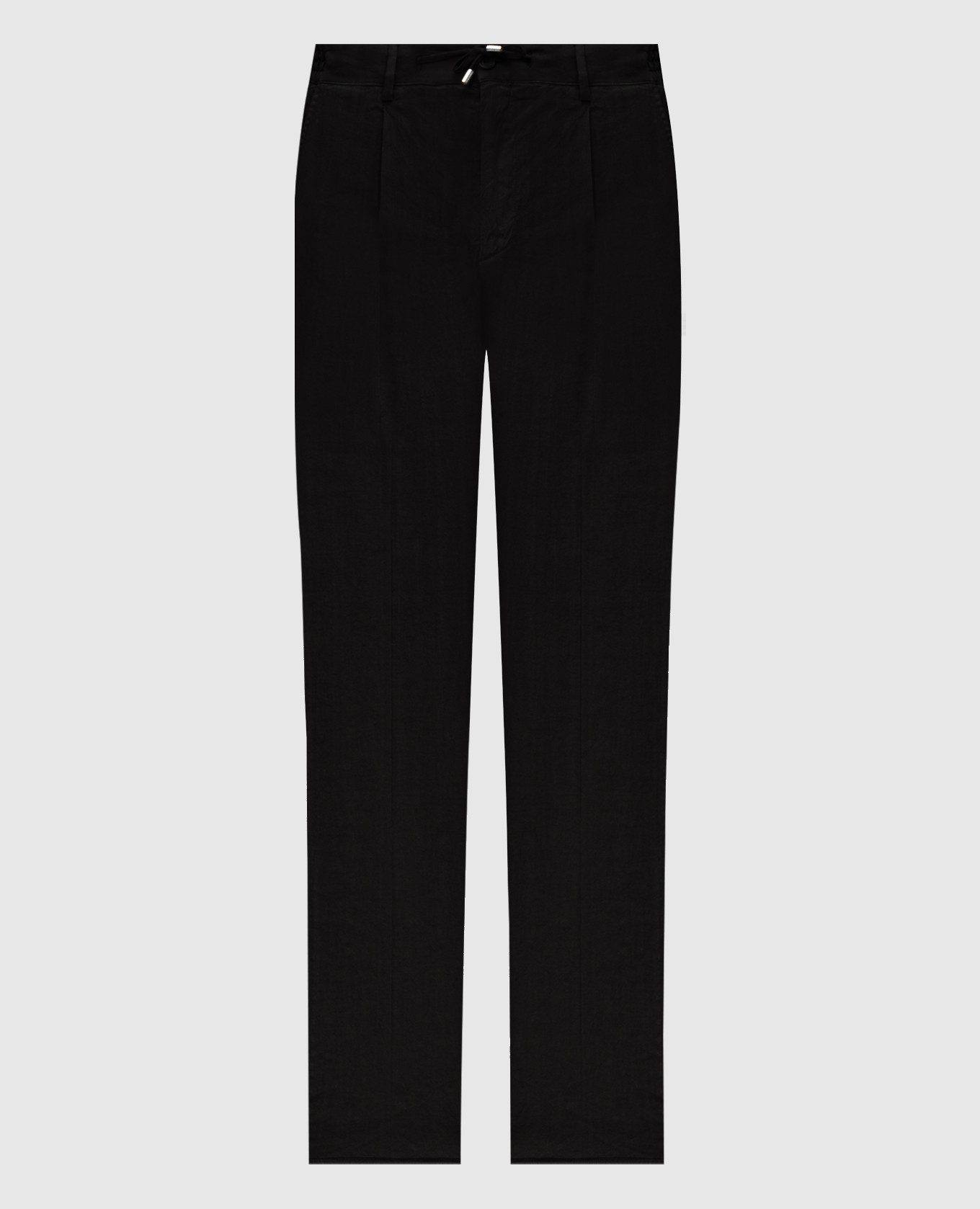 

Black linen pants with logo Stefano Ricci