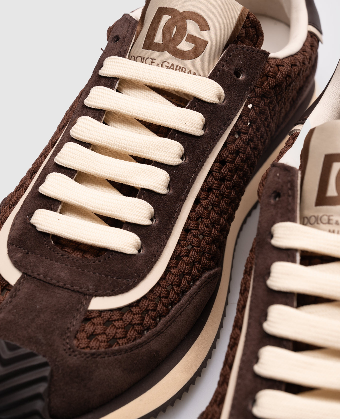 

Brown combination sneakers with weaving Dolce&Gabbana