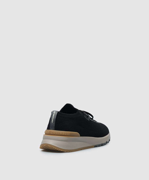 スニーカー BRUNELLO CUCINELLI MZUWLBO253 Sneakers Brunello Cucinelli - Black sneakers with textured logo