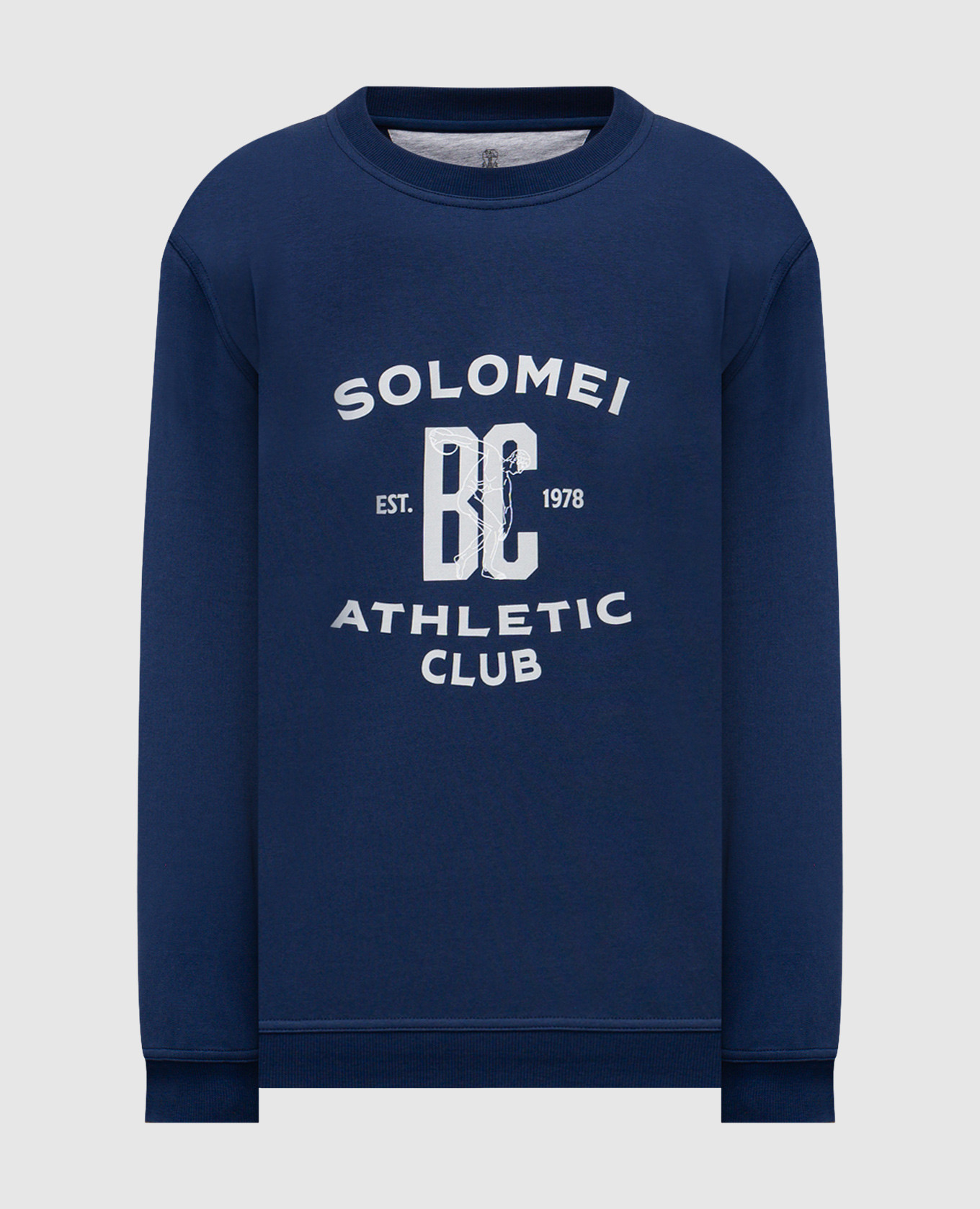 Blue sweatshirt with print Brunello Cucinelli