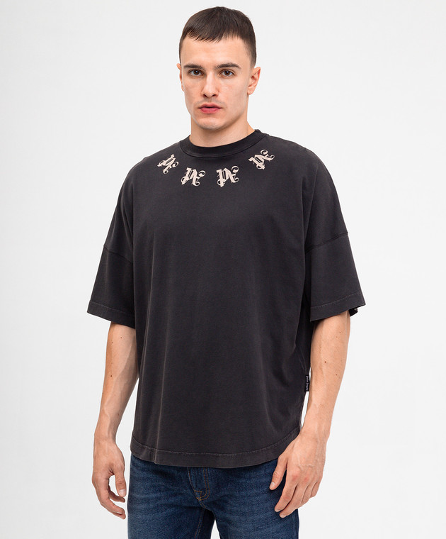 Tシャツ・カットソー Palm Angels MONOGRAM SPORTS SHIRT (PWGA050_F23FAB0010403) Palm Angels New York monogram-print T-shirt | White | FARFETCH