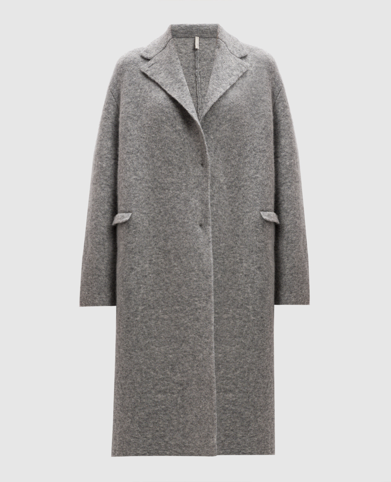 

Gray melange cashmere and silk coat BOBOUTIC, Grey