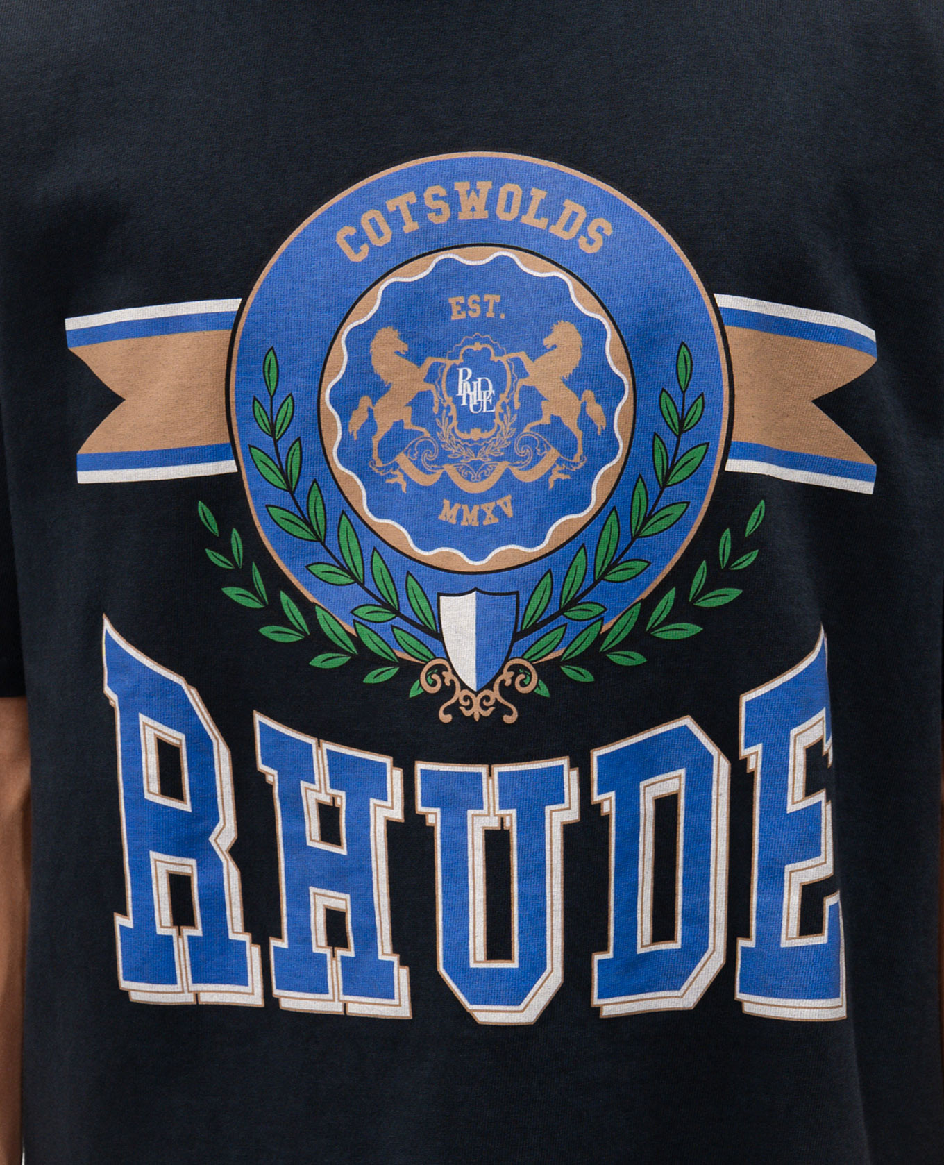 

Black t-shirt with logo print Rhude