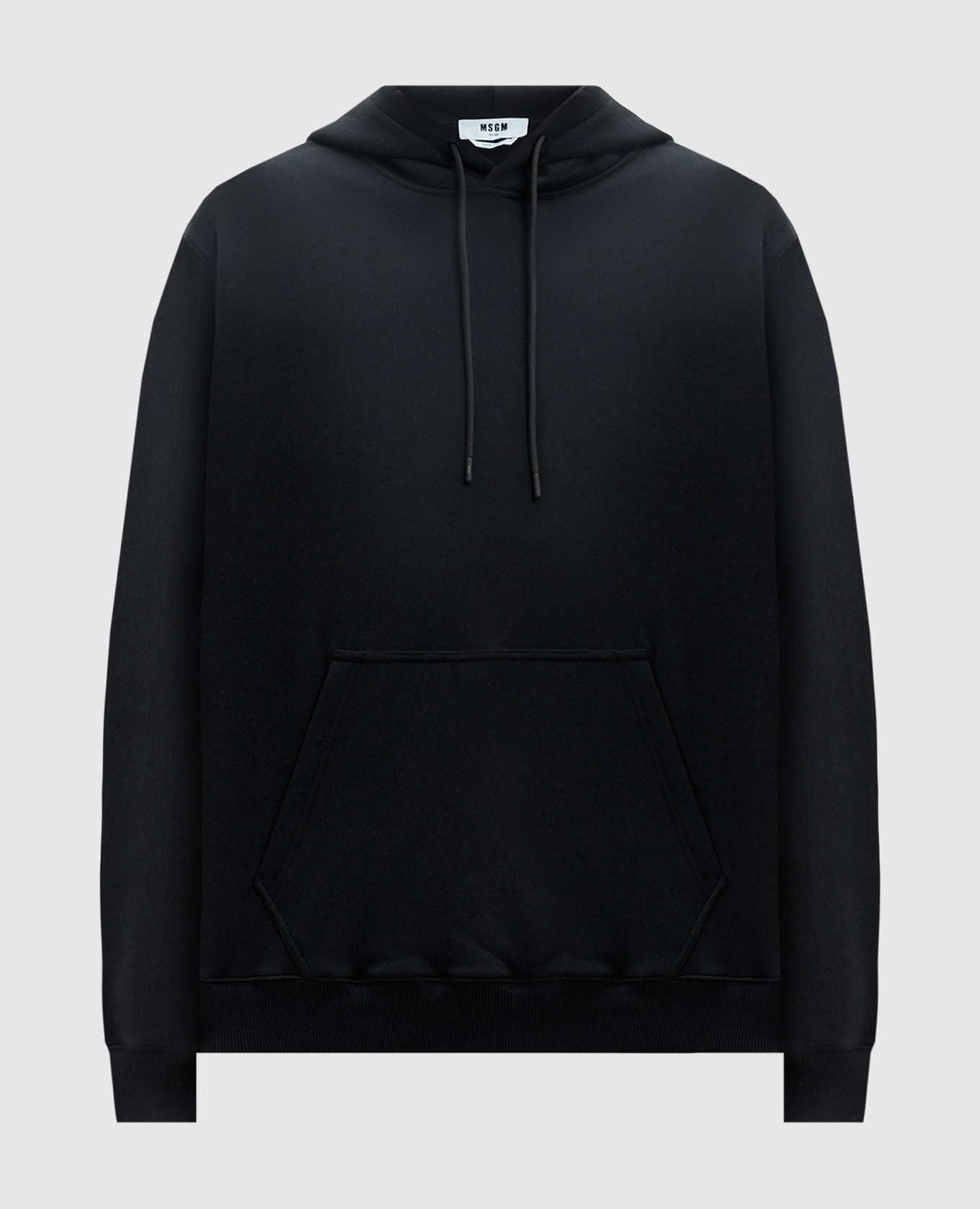 

Black hoodie with contrasting logo MSGM