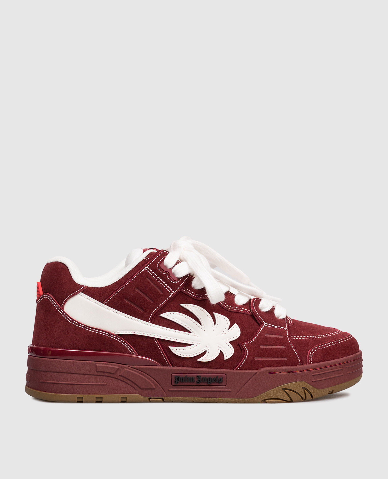 Burgundy suede Venice sneakers Palm Angels