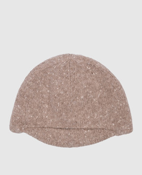 The Row Beige melange hat made of wool 8342Y766