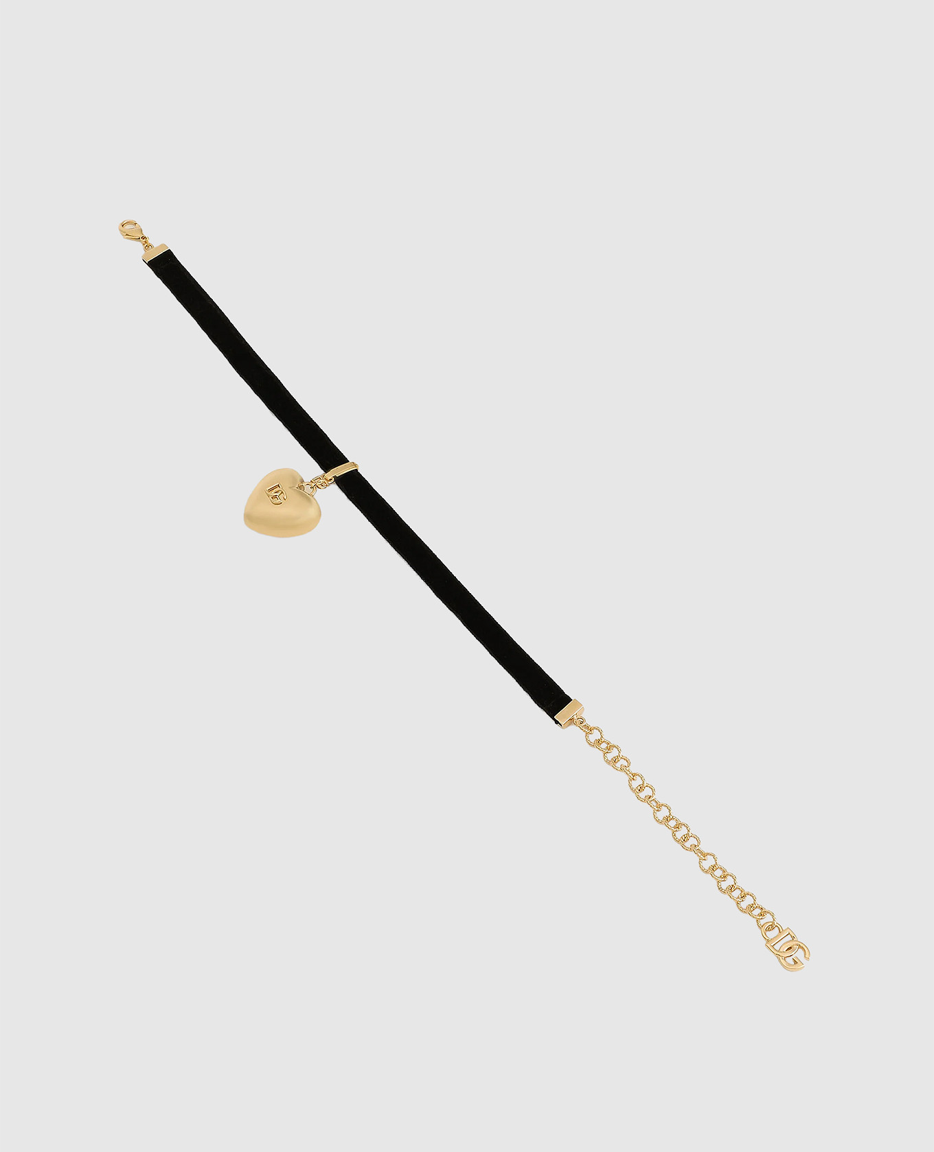

Black velvet choker with heart pendant Dolce&Gabbana, Черный