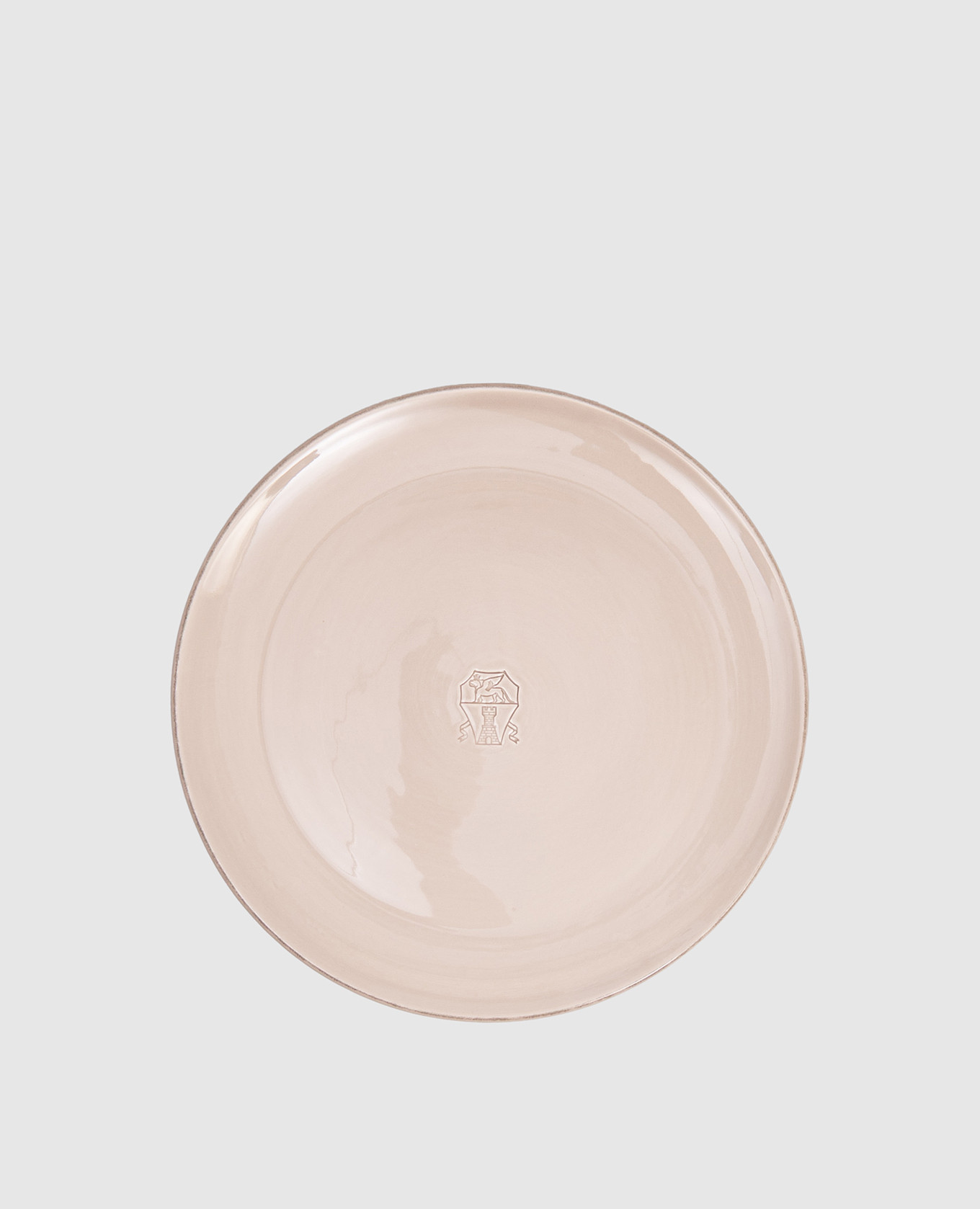 

Beige ceramic dish with logo emblem Brunello Cucinelli