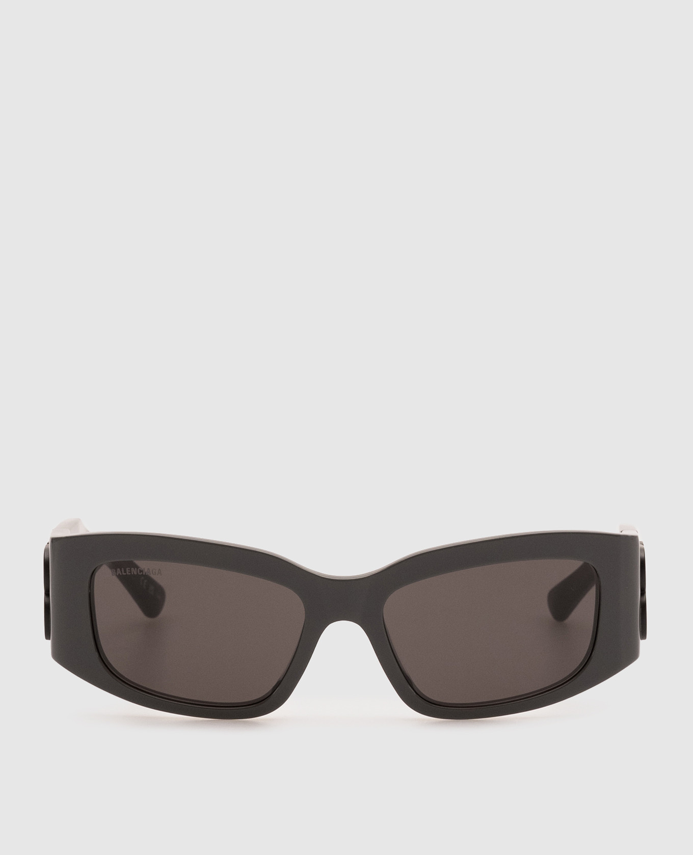 Dynasty D-Frame Gray Logo Sunglasses Balenciaga