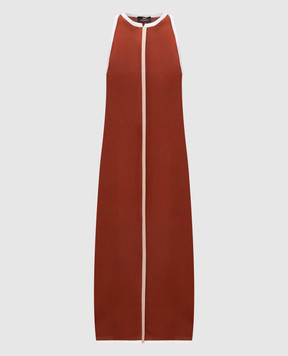 Enrico Mandelli Orange midi dress with fringe 1KD27A5667