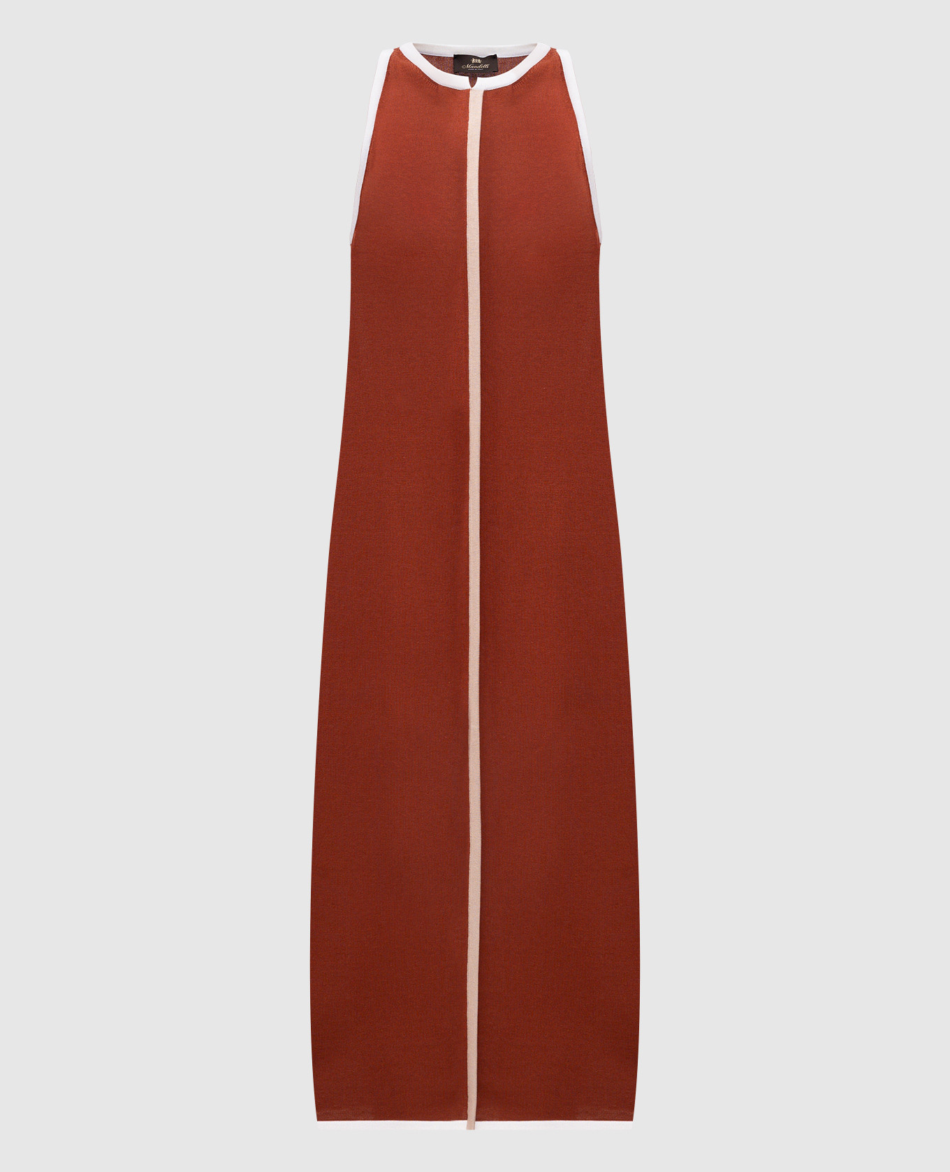 

Orange midi dress with fringe Enrico Mandelli