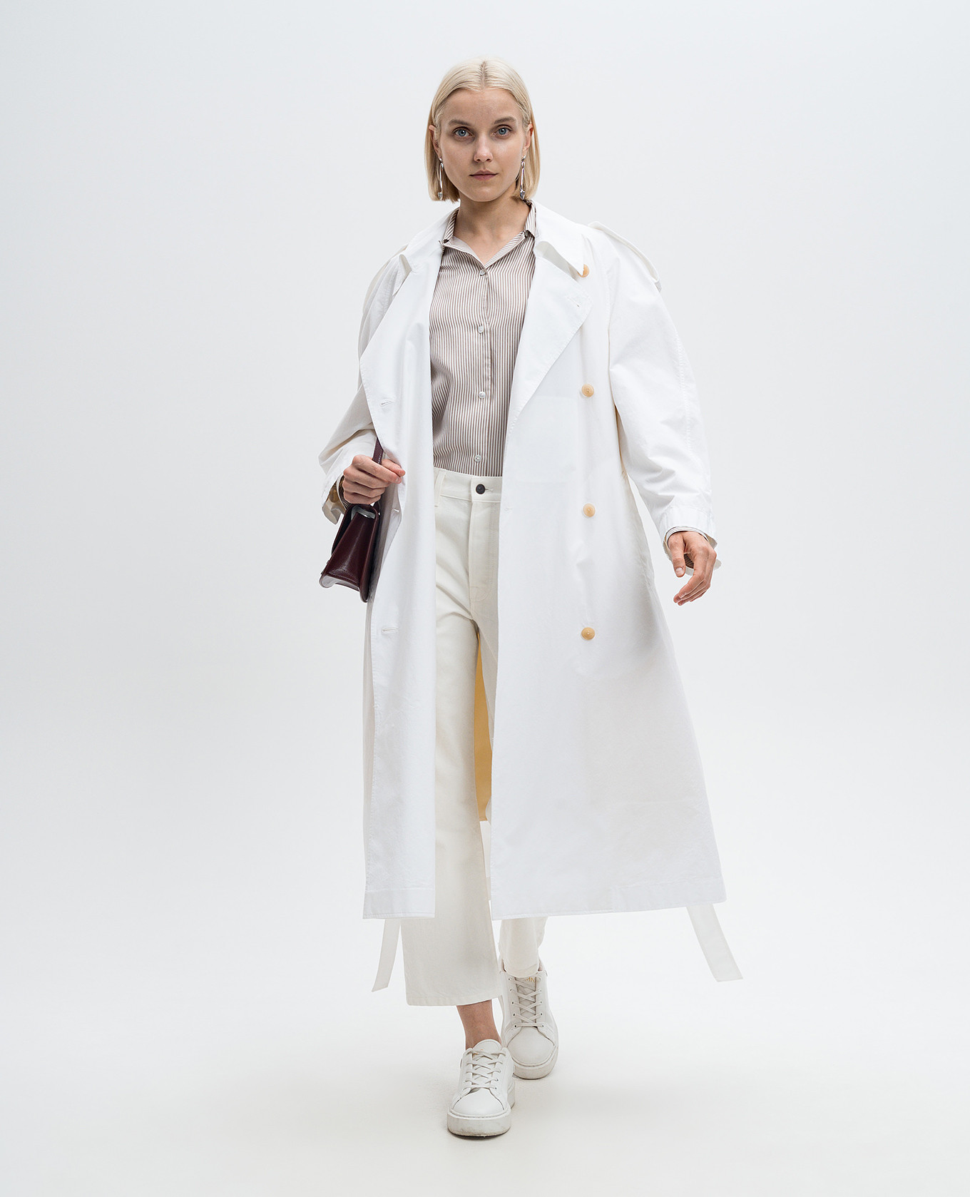 White double-breasted Denver trench coat The Row 2