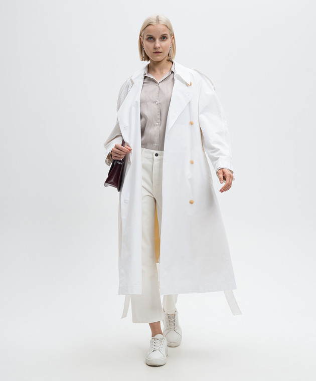 The Row - White double-breasted Denver trench coat 8012W2517