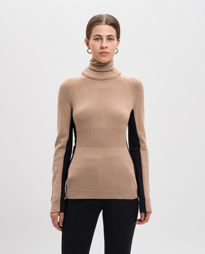 Moncler Grenoble Beige wool sweater with logo J20989F00002A9462