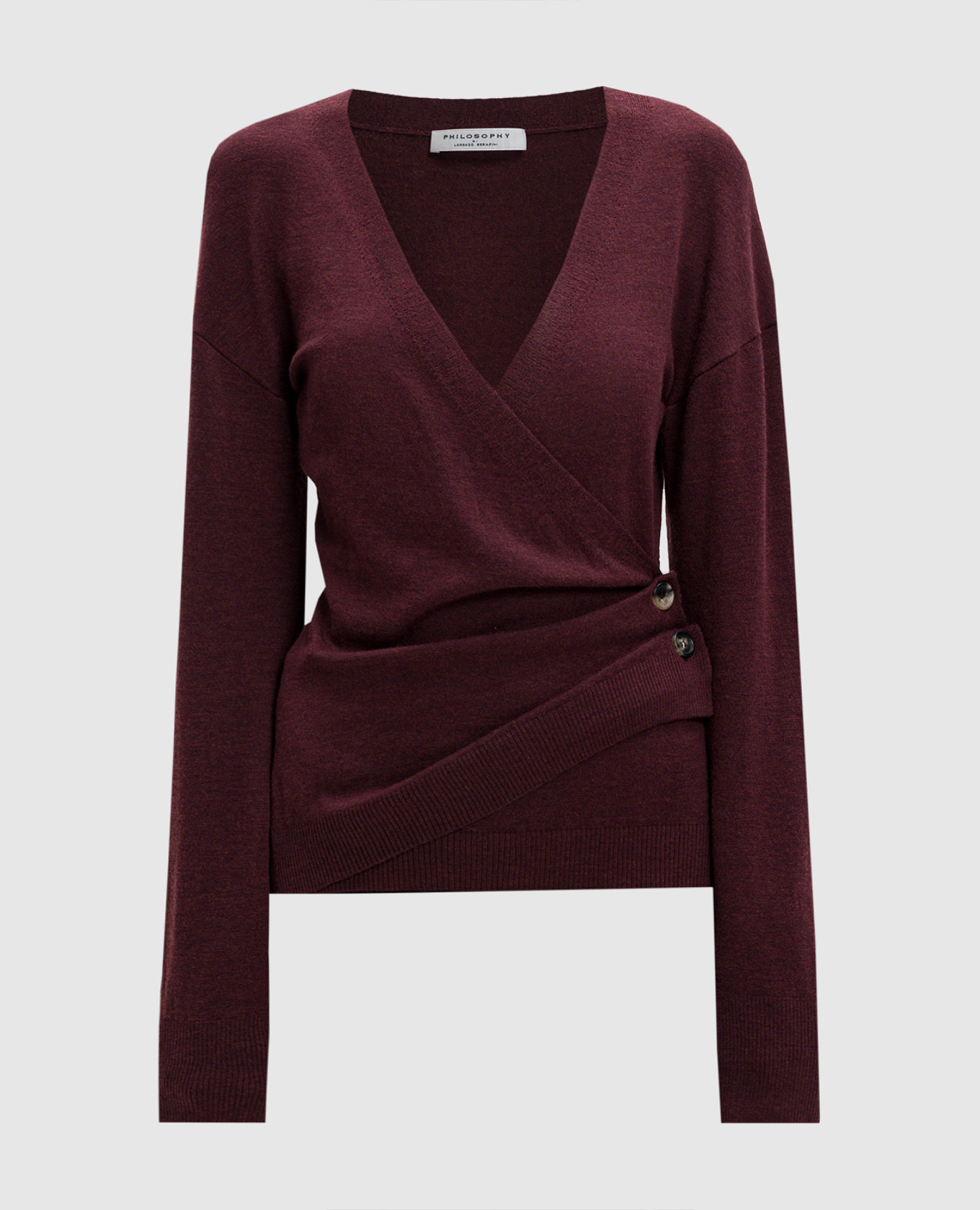 

Burgundy pullover with wool Philosophy di Lorenzo Serafini