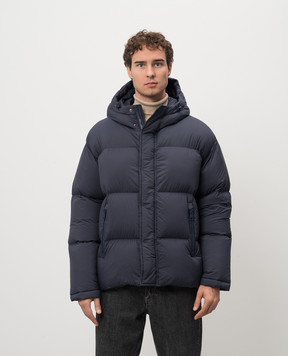 Herno Blue down jacket with metallic logo PI001171U12456Z