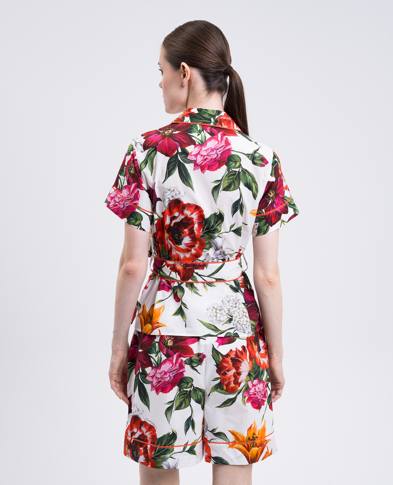 

White blouse with floral print Dolce&Gabbana