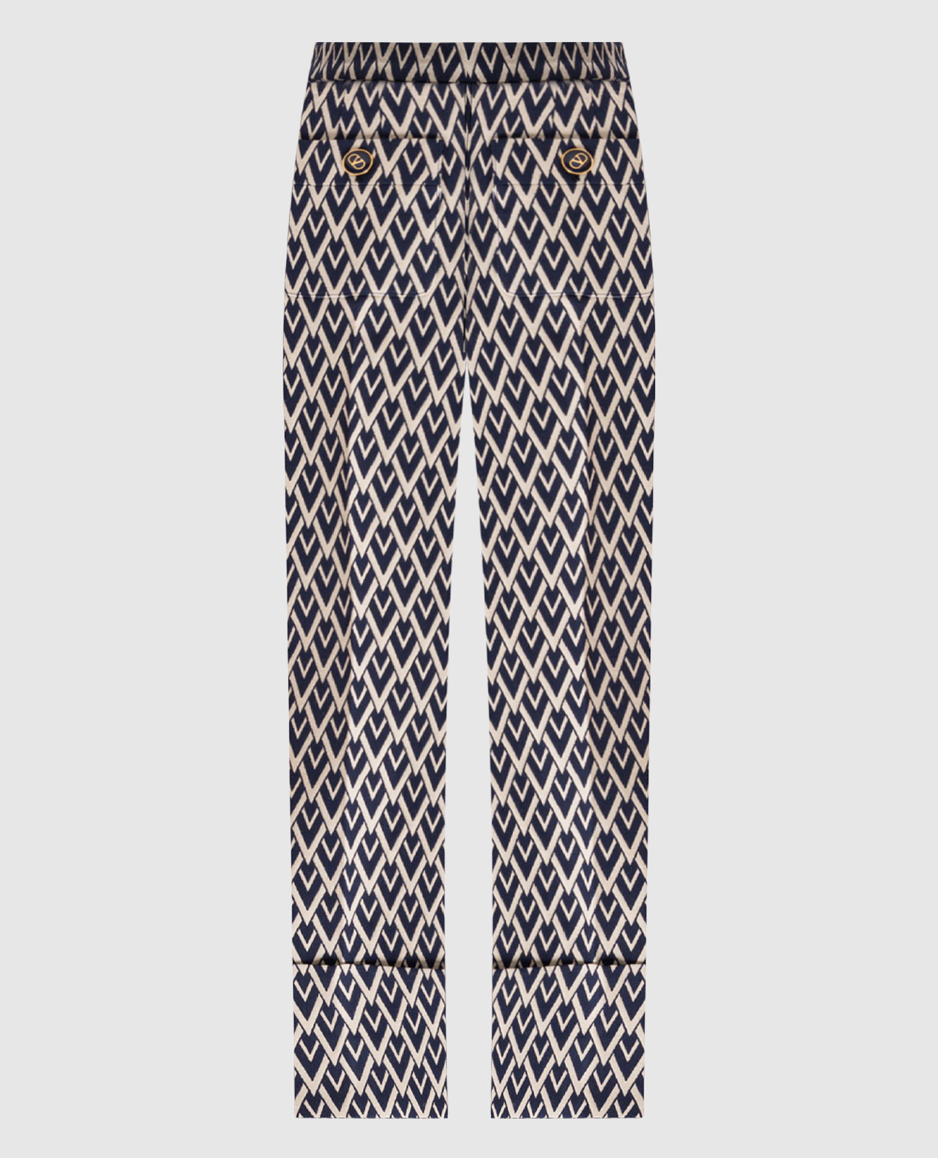 

TOUTE LA V blue wool flared pants Valentino