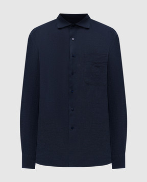 Stefano Ricci Blue linen shirt MC007893BX2922