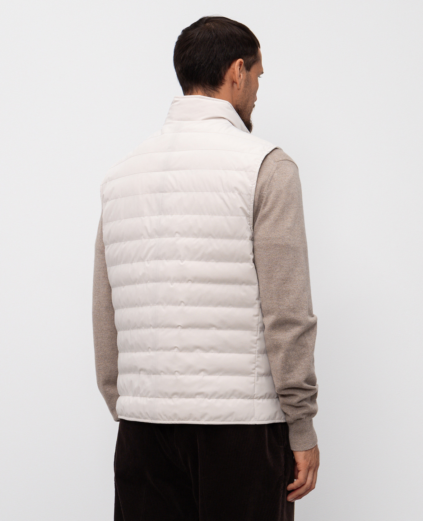 

Beige quilted down vest Brunello Cucinelli