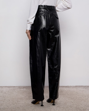 Bottega Veneta Black leather pants 837502V5BV0