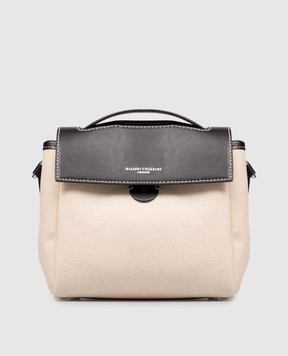 Gianni Chiarini Clio beige logo print satchel bag BS11599SALPL