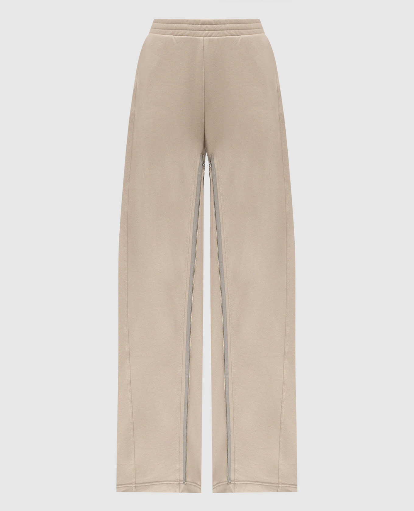 Beige sports pants with zippers helmut lang