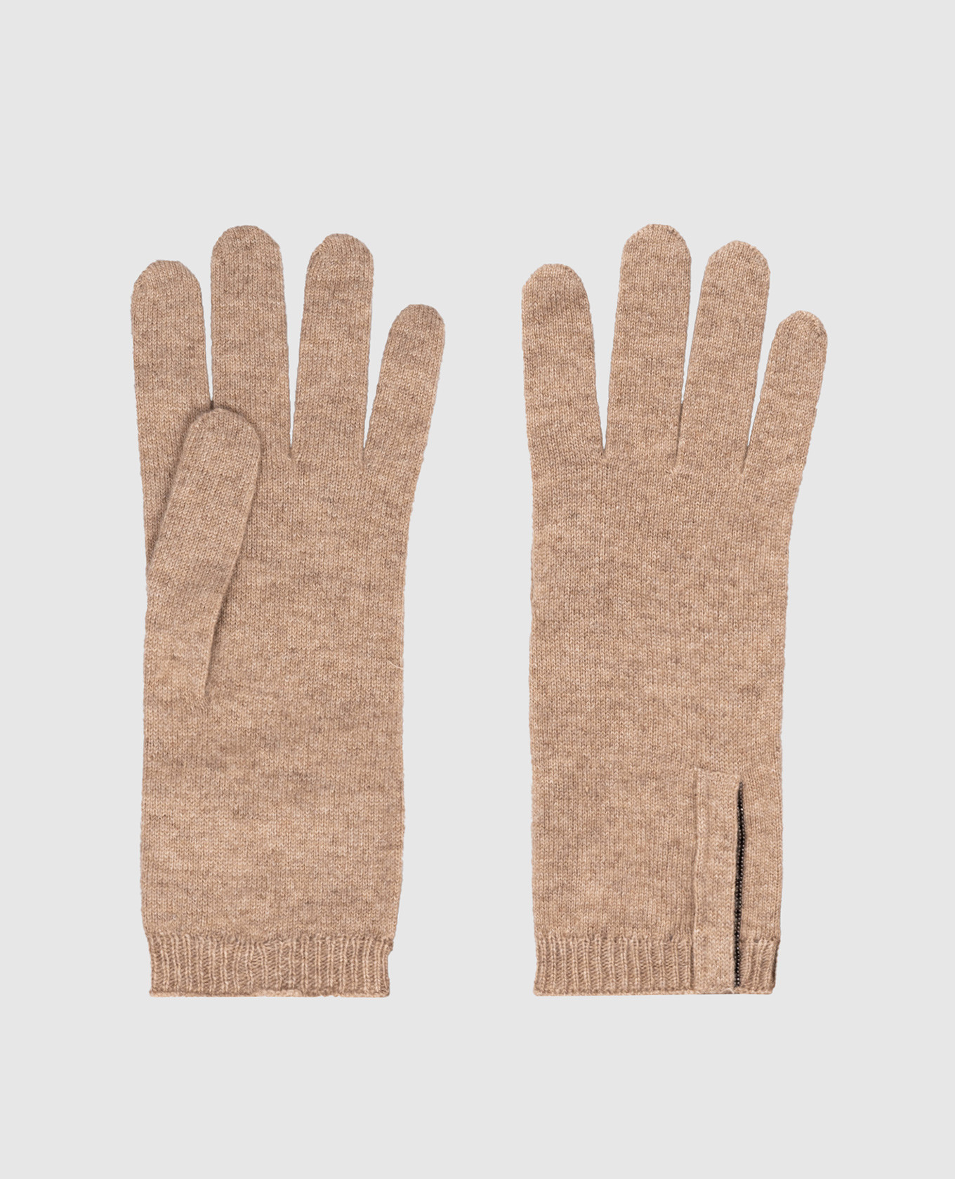 

Beige cashmere gloves Brunello Cucinelli