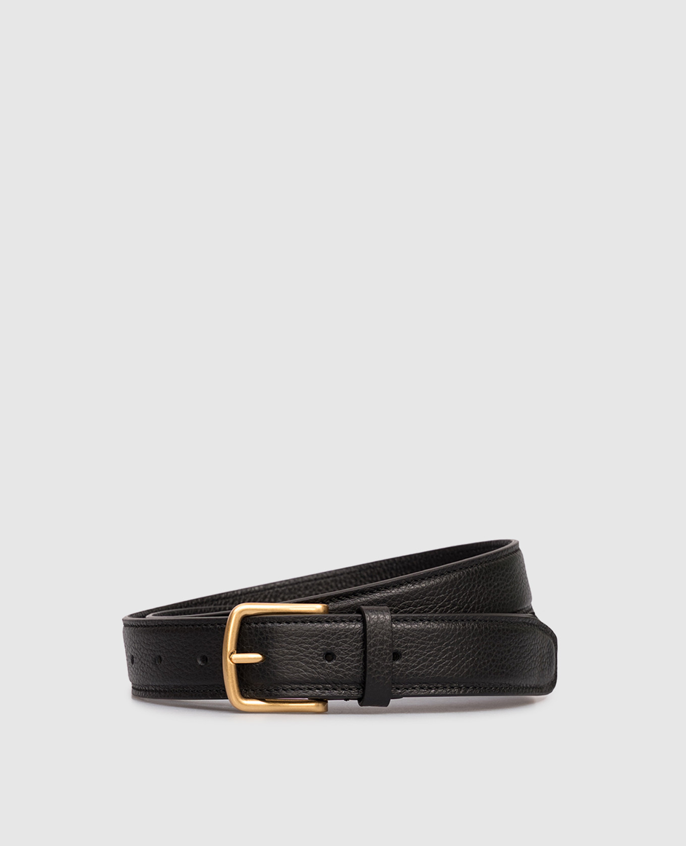 

Black embossed leather belt with gold buckle Babe Pay Pls