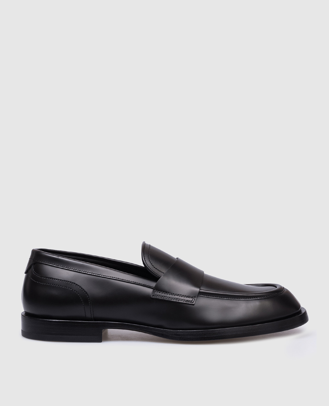 Black leather loafers dolce&gabbana