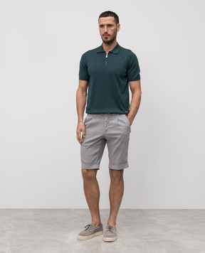 Enrico Mandelli Gray linen shorts GYMSHO5654