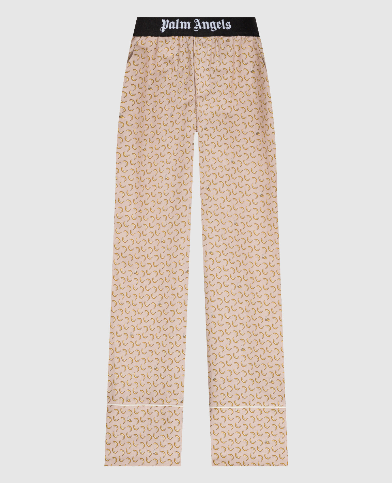 

Pink sports pants with linen in Banana print Palm Angels