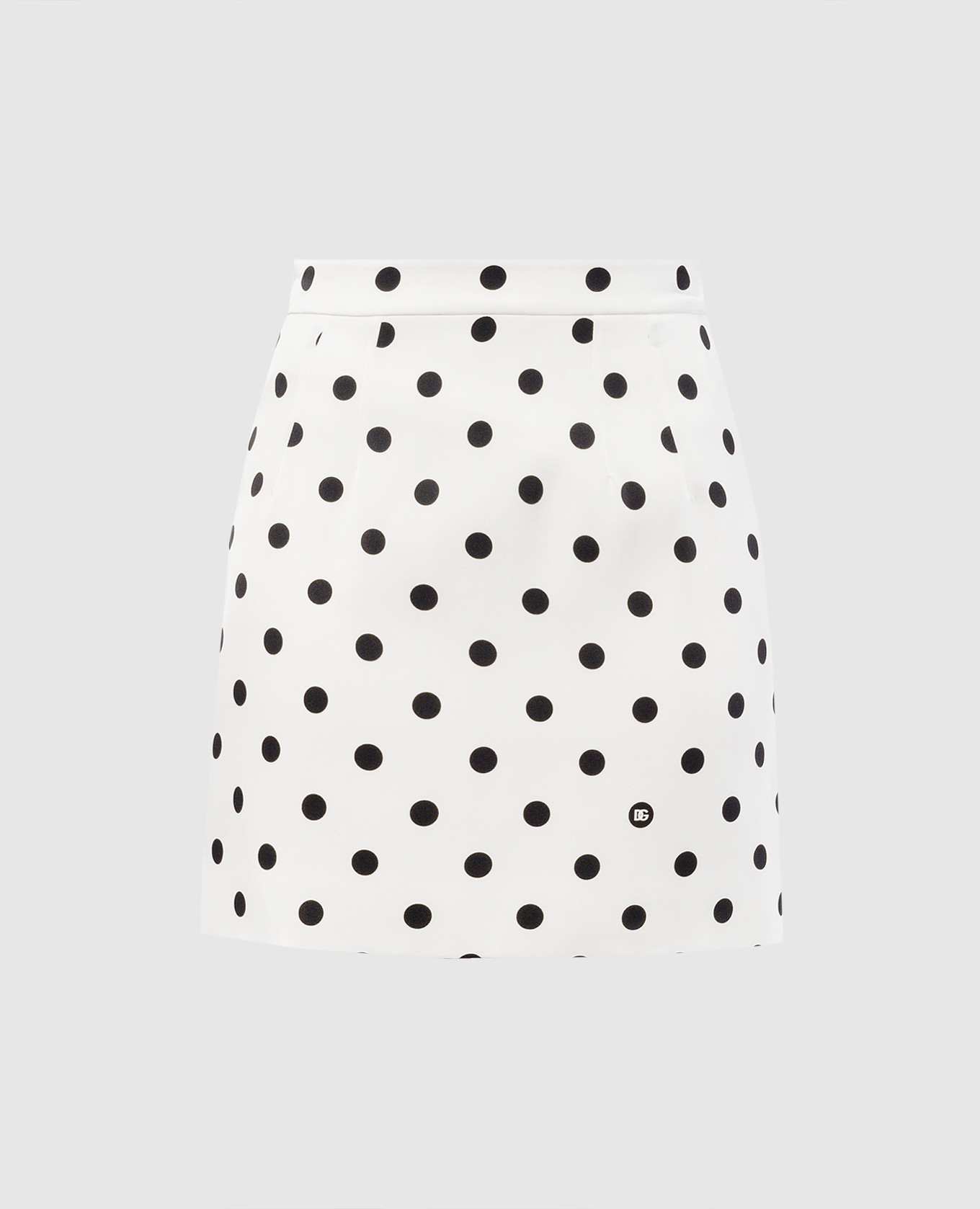 

White polka dot silk mini skirt Dolce&Gabbana