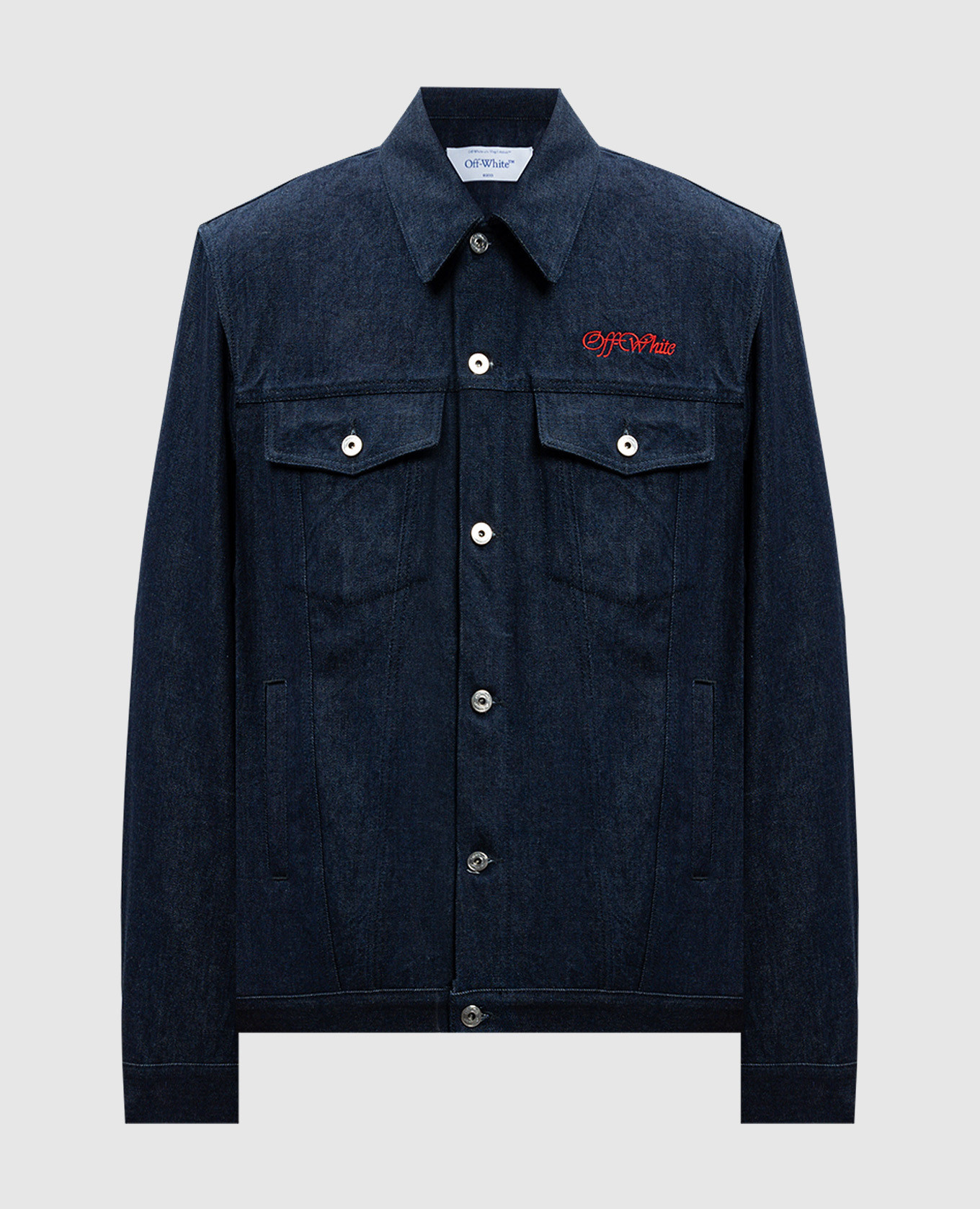 

Blue denim jacket with logo embroidery Off-White
