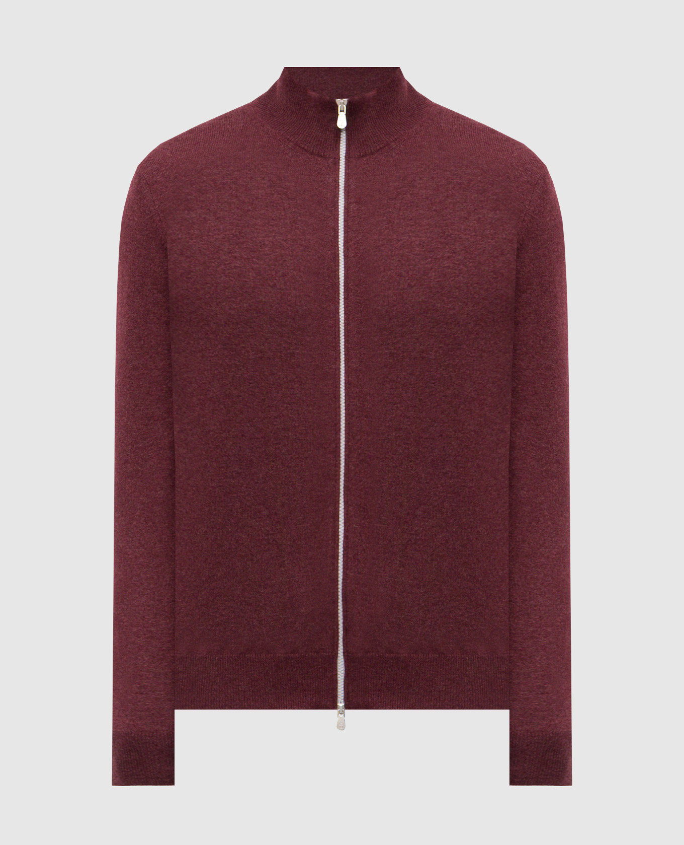 Burgundy cashmere cardigan Brunello Cucinelli