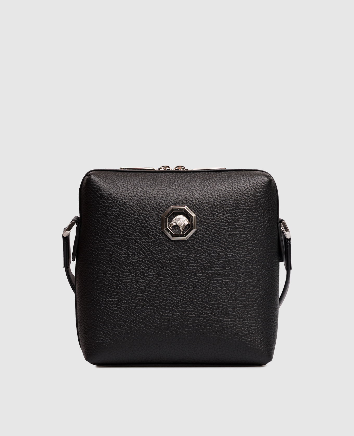 

Black leather bag with emblem Stefano Ricci